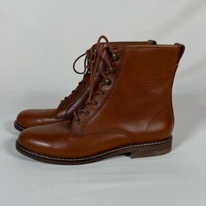 Madewell Leather Lace Up Boots - Size 9.5